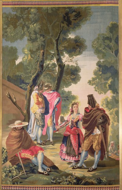 The Pretty Woman and the Masked Men (The Road of Andalusia) by Francisco de Goya